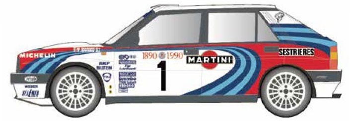 Lancia Delta HF Integrale 16v Martini Monte-Carlo #1 #4 #7