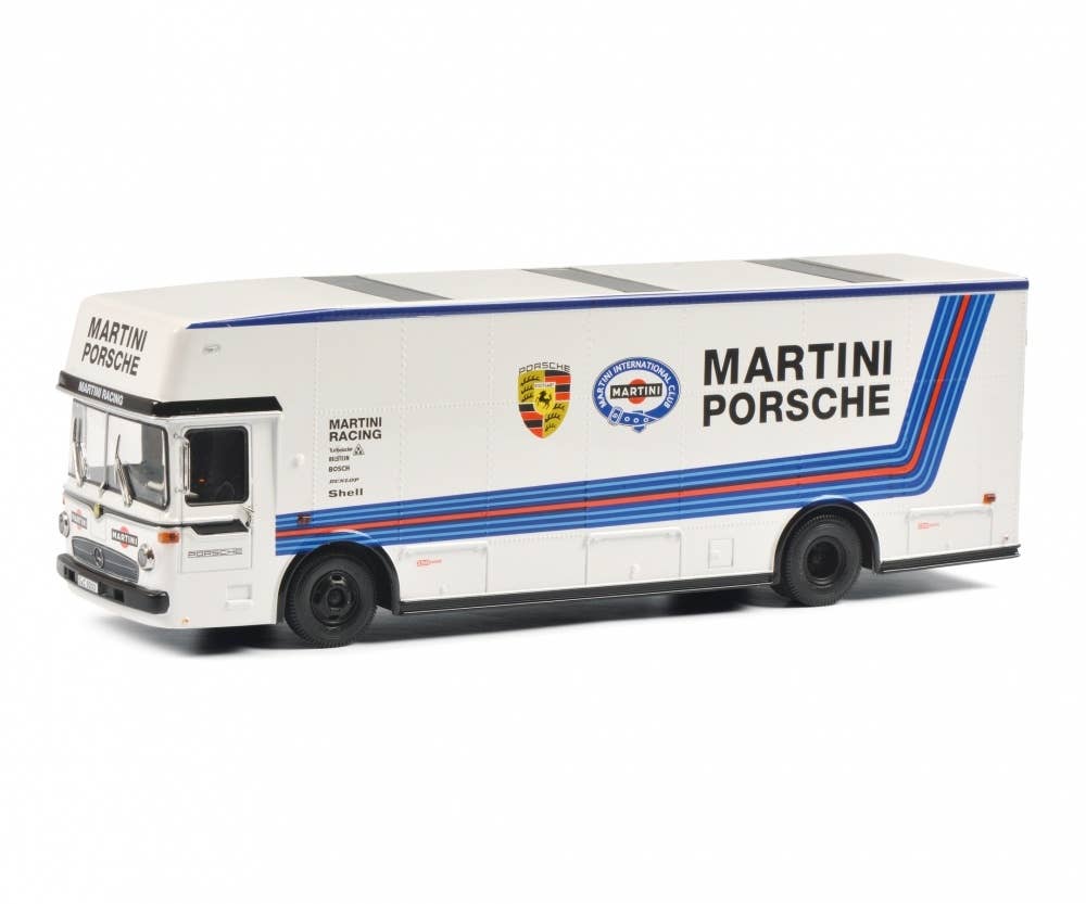 Premium Classixxs MB Racing Transporter Martini-Porsche en gris au 1:43