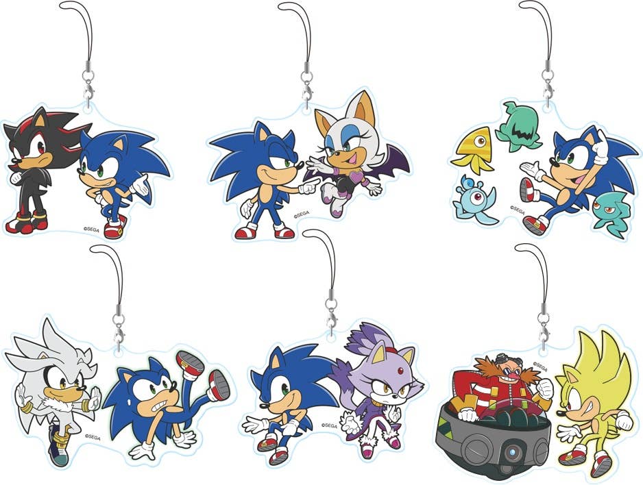 Sonic the Hedgehog: Chokokawa Twin Acrylic Strap Vol.2: 1Box (6pcs