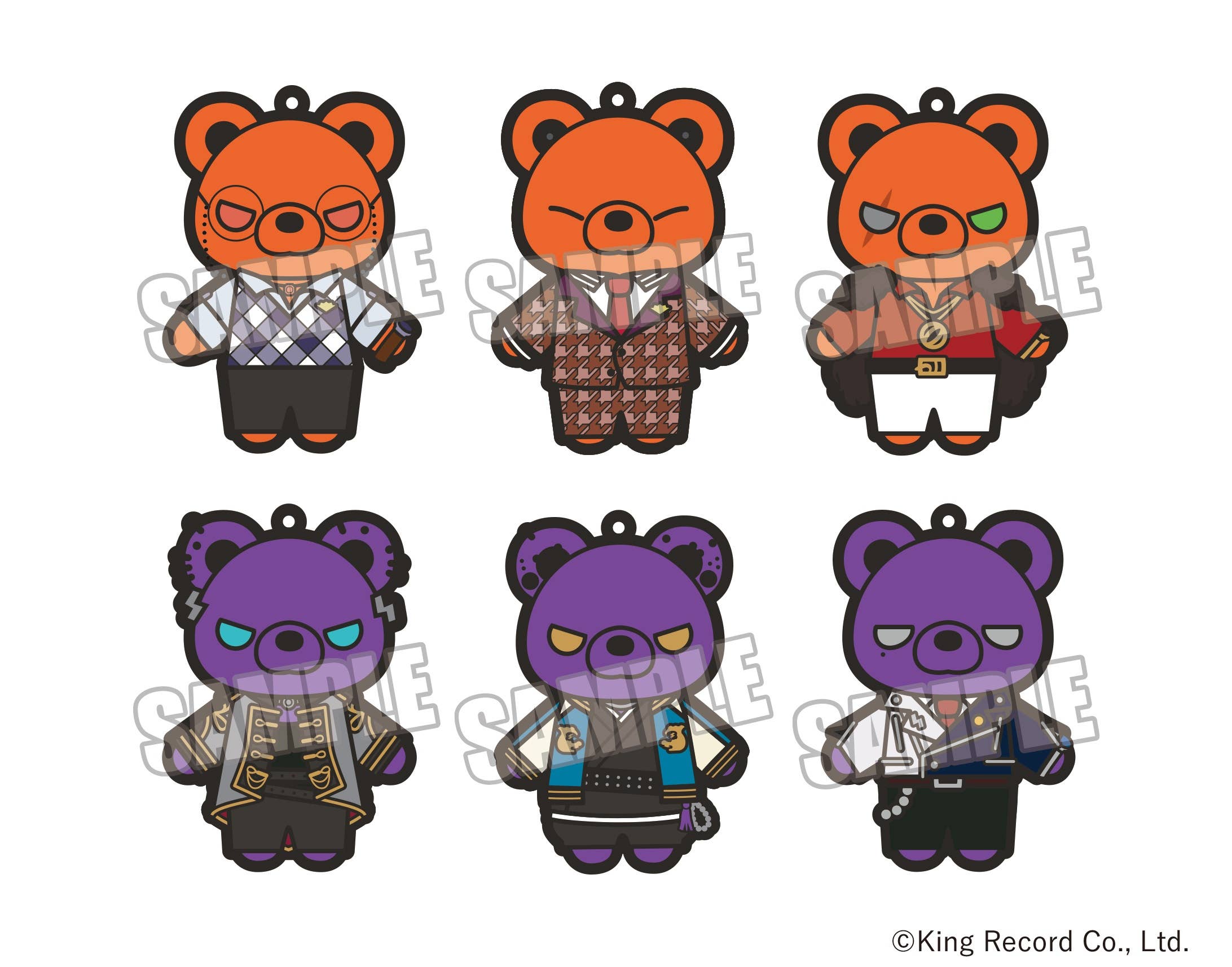 Hypnosis Mic Division Rap Battle Kumagurumi Rubber Strap Vol.3 1Box