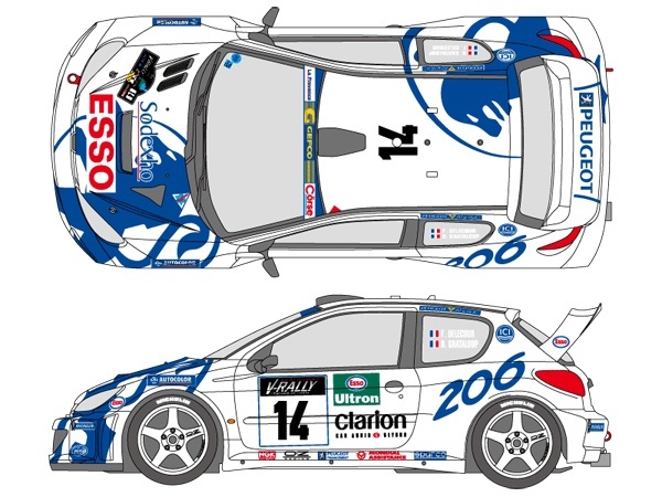 Kit déco Peugeot 206 WRC 2001
