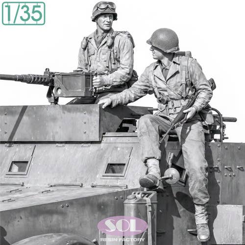 WWII US Army Field Radio Operator & M3A1 Half-Track Machine Gunner Set ...
