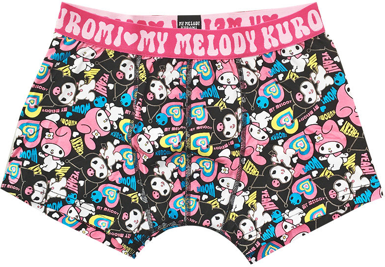 Boxer Briefs: Sanrio Characters My Melody Kuromi Heart Size: M
