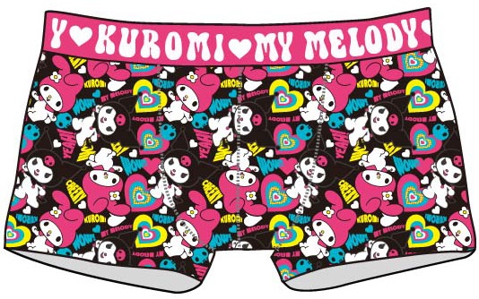 Boxer Briefs: Sanrio Characters My Melody Kuromi Heart Size: L