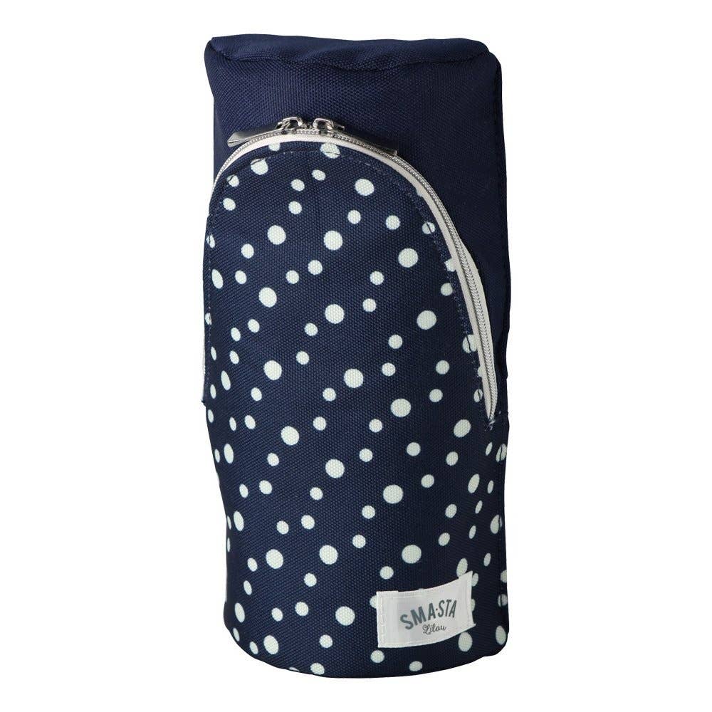Sonic Sma-Sta Lilou Estuche Para Bolígrafo De Pie Y Pentel I+ Cuerpo De Bolígrafo + Paquete De 7 Recambios, Azul Marino/lunares, Viajes
