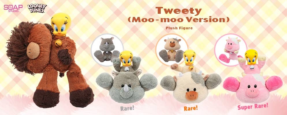 Looney Tunes: Plush Figure: Tweety (Moo-moo Version) (Random 1pcs