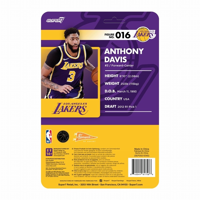 Los Angeles Lakers #3 Anthony Davis 2020 Purple Finals Stitched NBA Jersey