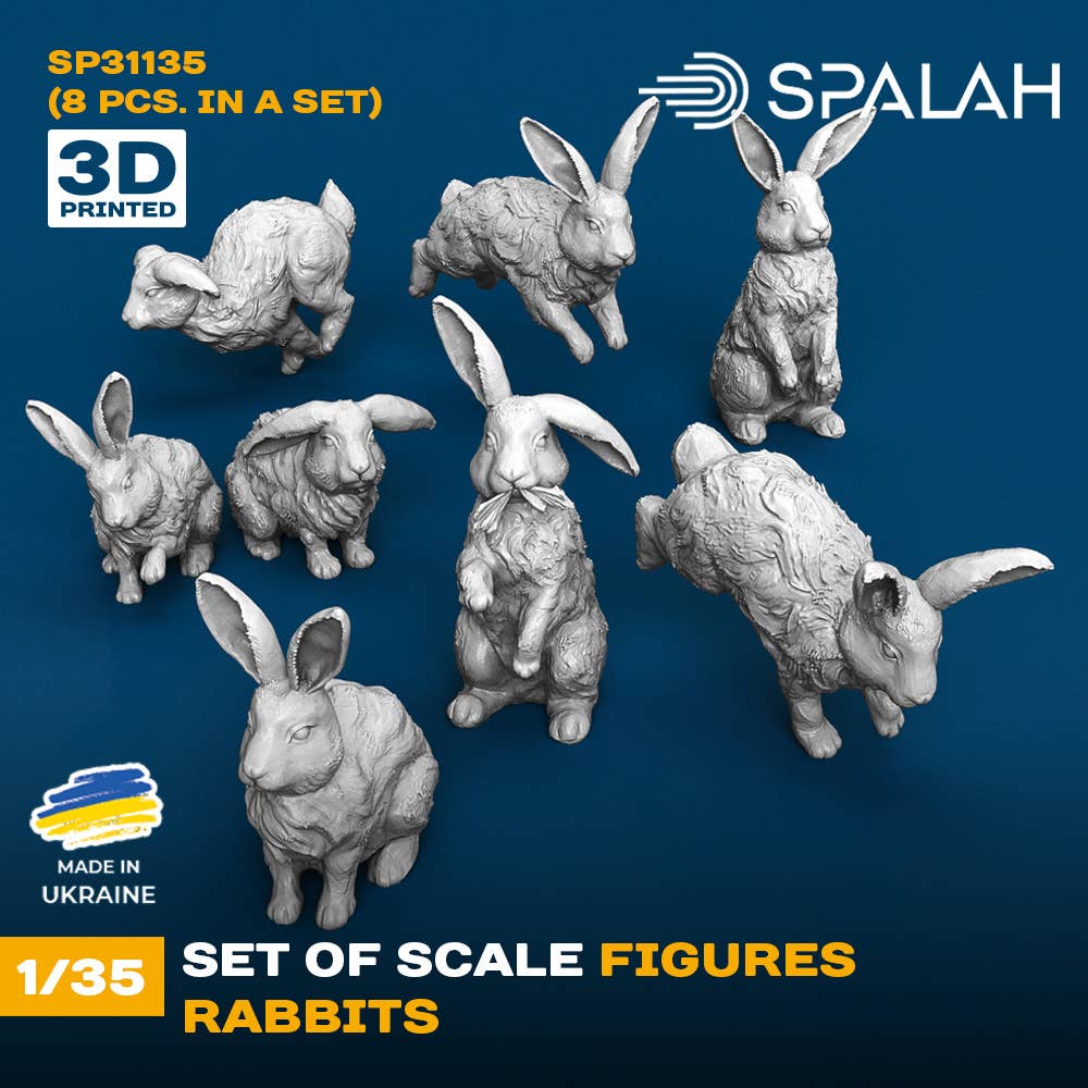 Set of figures ''Rabbits'', (8 psc.) | HLJ.com