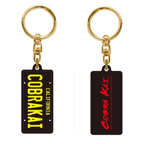 Cobra Kai License Plate Rubber Keychain