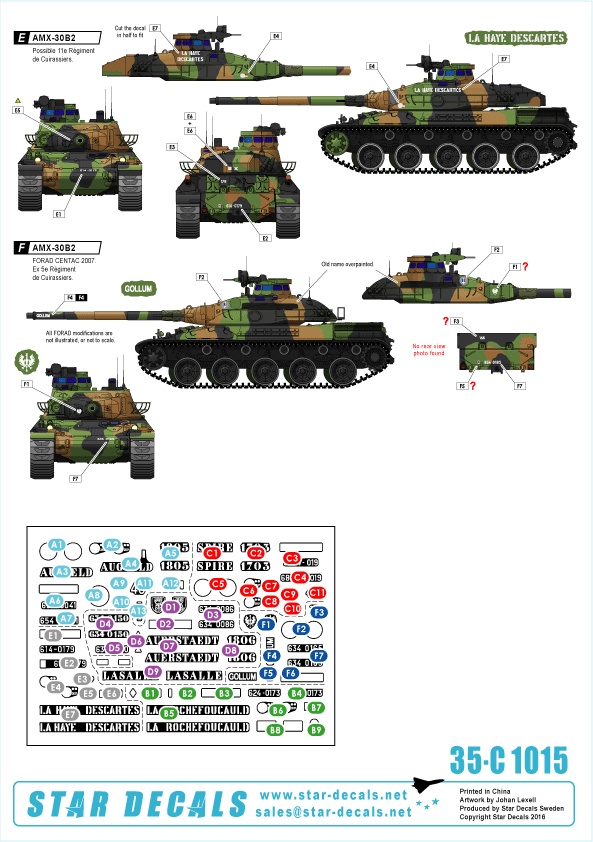 Star Decals 1/35 Markings for French AMX-30 B2 