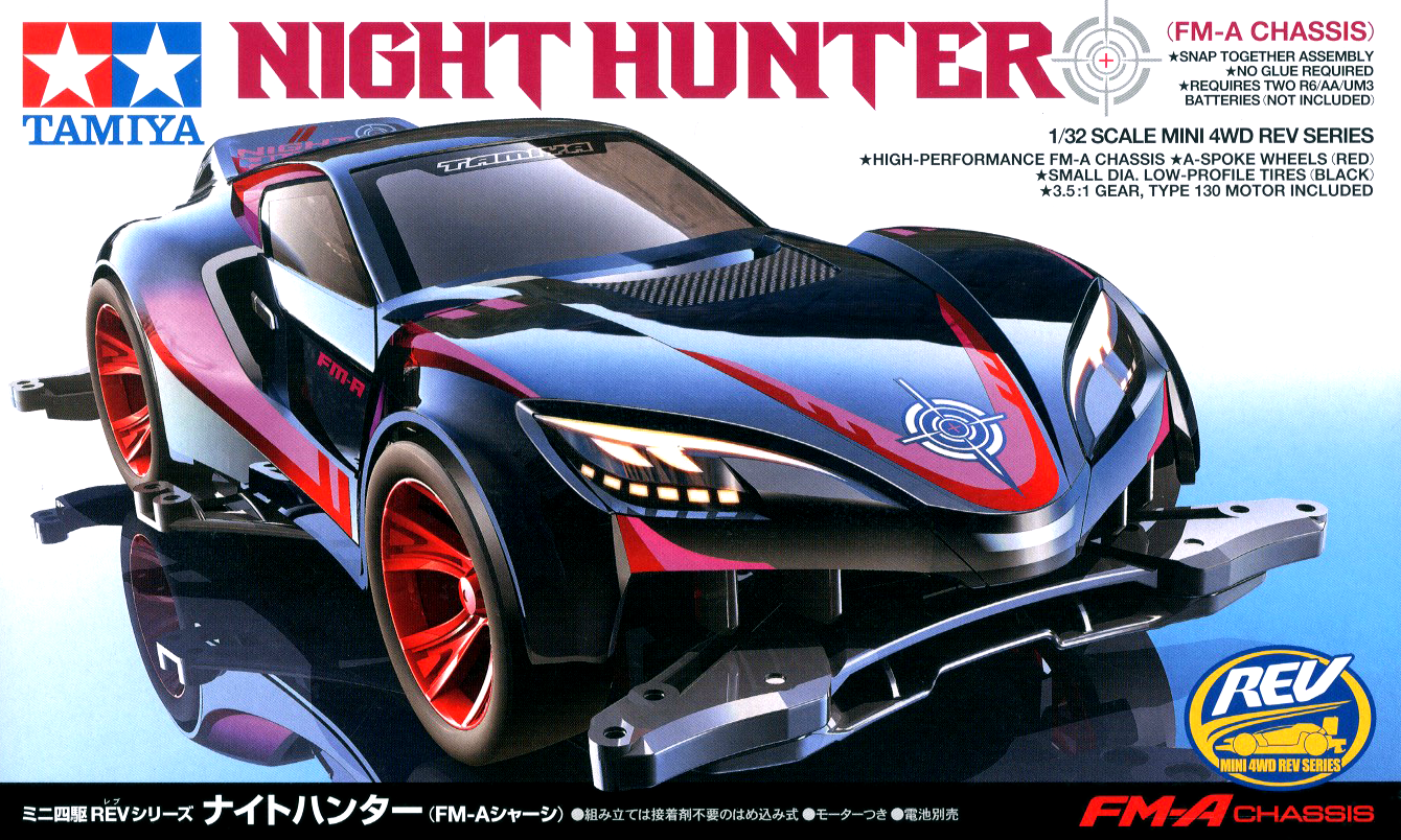 Tamiya 18708 Mini 4WD Night Hunter FM-A Chassis 1/32 