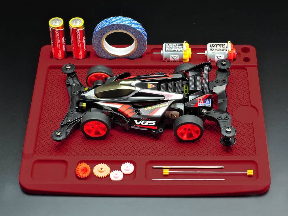 MINI 4WD HG Maintenance Base (180 x 210mm) Dark Red (Mini 4WD 