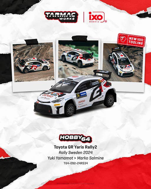 ミニカー TOYOTA GR Yaris Rally 2 Rally Sweden2024 Toyota GR Yaris Rally2 Rally Sweden 2024 Yuki Yamamoto / Marko