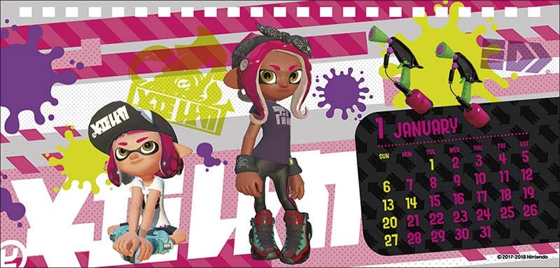 Talendar Sc2 Desktop Splatoon 2 2019 Calendar | HLJ.com