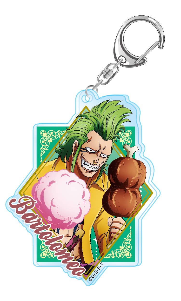 One Piece Break Time Acrylic Keychain Bartolomeo