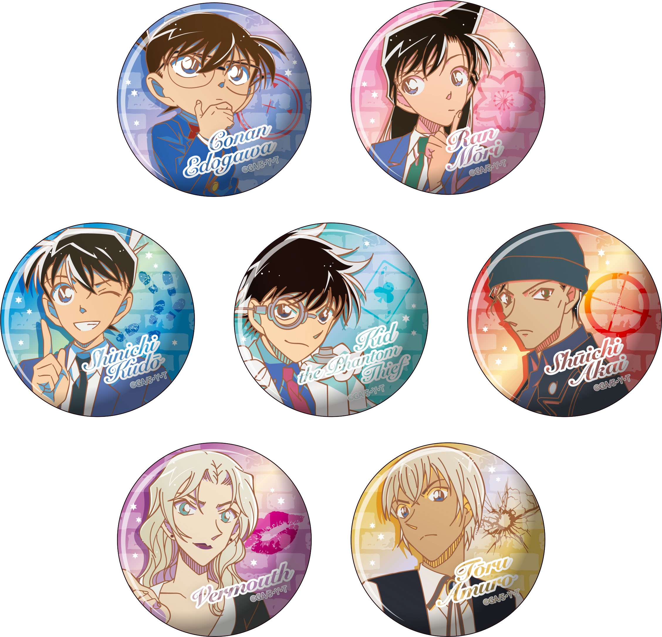 Detective Conan: Style Up Series Can Badge 1Box (7pcs) | HLJ.com