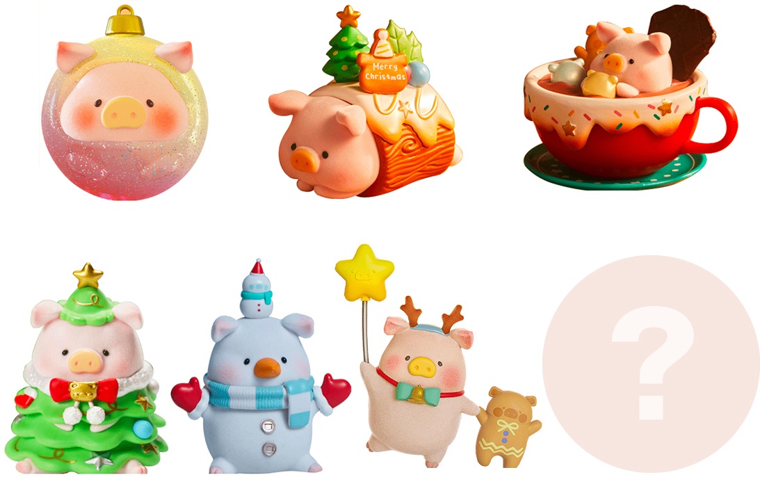 TOYZEROPLUS x CICI'S STORY Piglet LULU Christmas Land Series: 1Box (6pcs) | TOYZEROPLUS x CICI'S STORY Piglet LULU Christmas Land Series: 1Box (6pcs) |