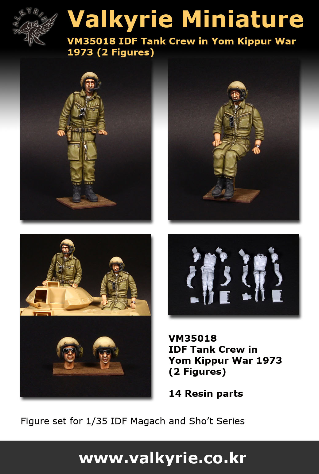 Current Idf Tank Crew Set Yom Kippur War 1973 (2 Pieces