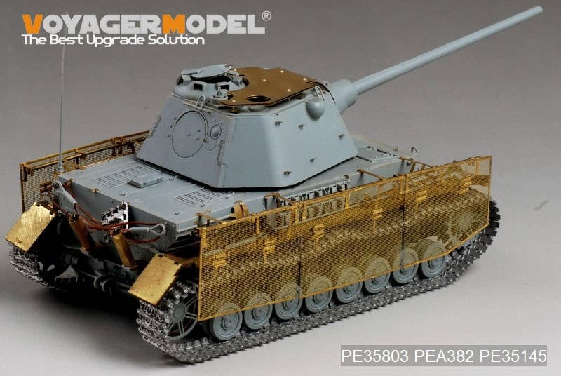 German Pz.Kpfw.IV Ausf.J mit Panther F turret Thoma shields wire
