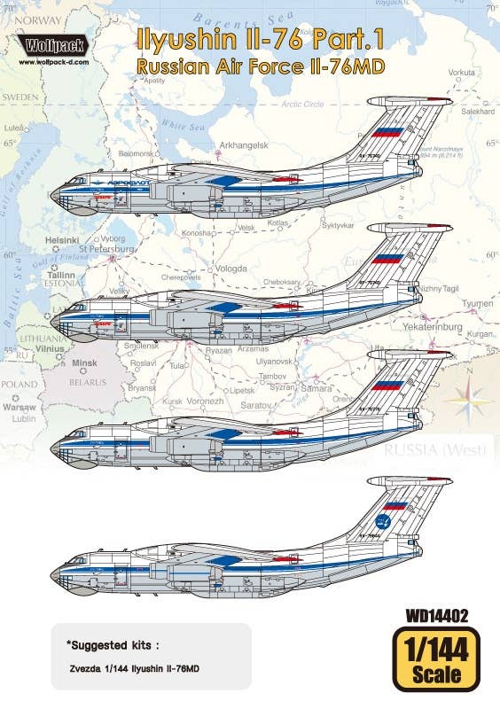 Zvezda 1:144 Russian IL-76MD Strategic Airlifter – 7011 Plastic Model Kit