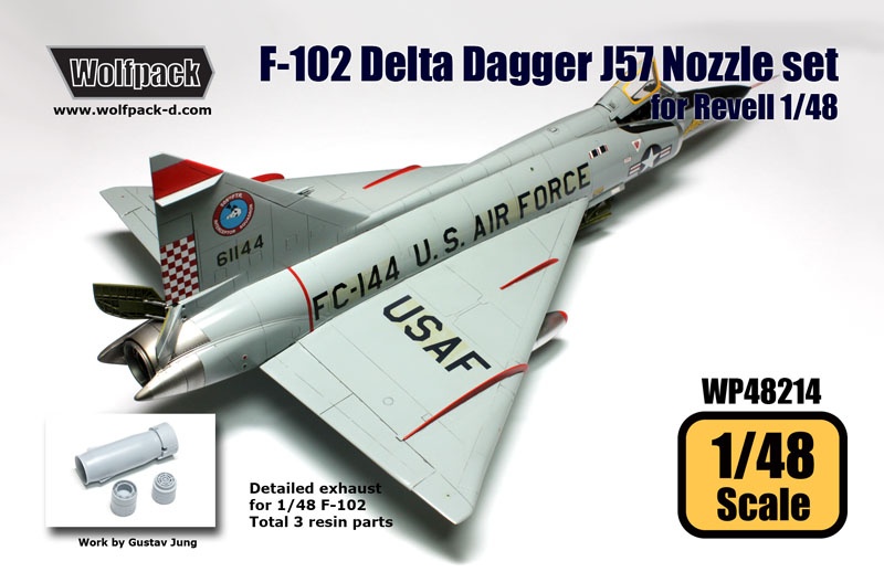 Wolfpack 1/48 Resin F-102 Delta Dagger J57 Engine Nozzle for Revell - WP48214 Wolfpack 1/48 Resin F-102 Delta Dagger J57 Engine Nozzle for Revell - WP48214