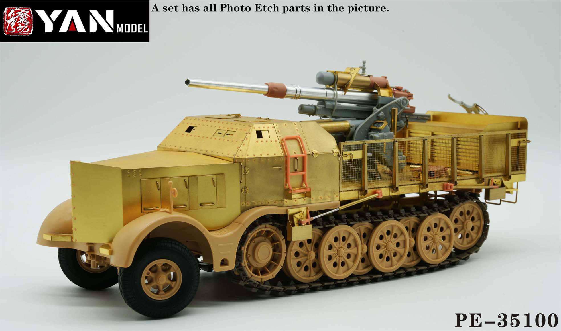 German 18T FAMO (sd.kfz.9) And 88mm FLAK 37 Super PE Set