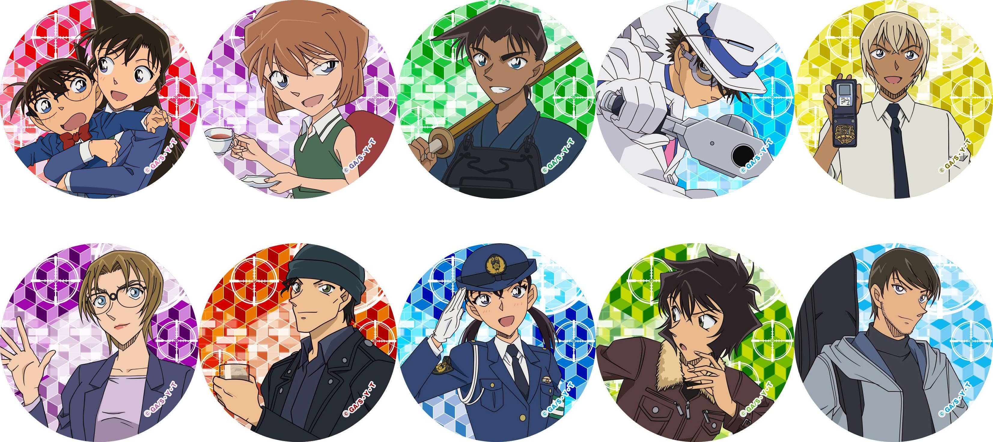Detective Conan: Trading Can Badge Collection A 1Box 10pcs