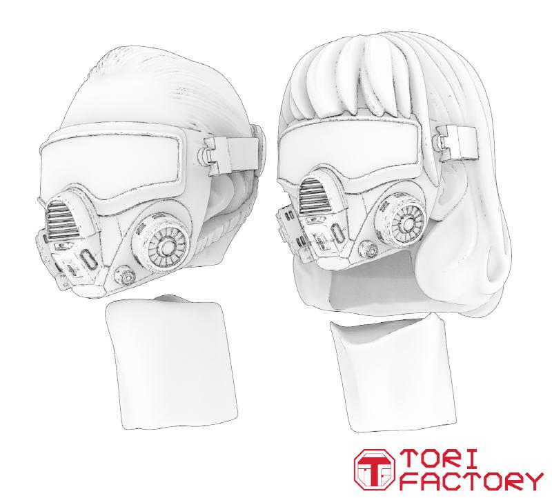 Accessory Head Series 3 Mask Headset 2 Gas Mask (10 Pieces Accessory Head Series 3 Mask Headset 2 Gas Mask (10 Pieces
