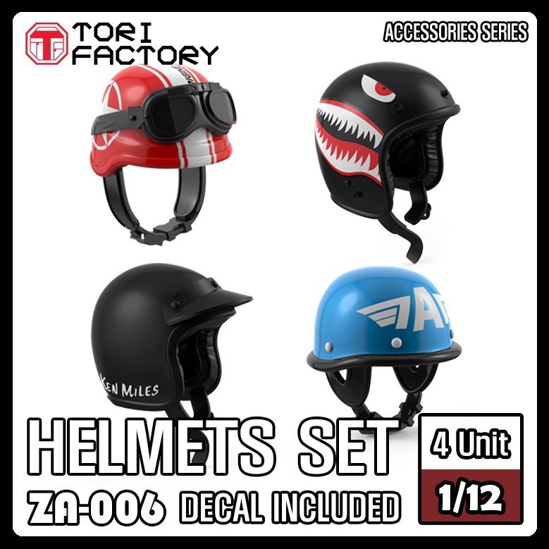Accessories Motorcycle Helmet Set (4pcs)