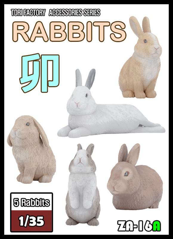 ▷ Rabbits Resin Set  Animal resin bits - GSW