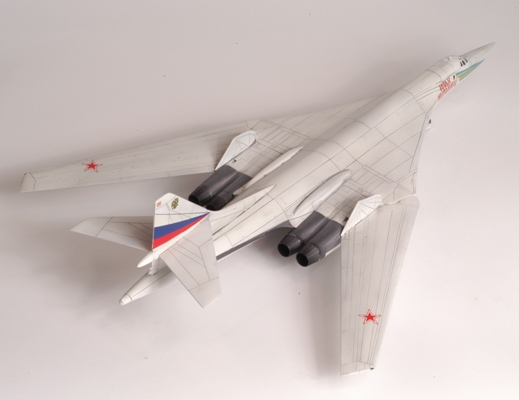 32cm 1/72 Tupolev Tu-160 Black Jack Bomber Plane Paper Model DIY