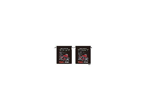 Kawasaki Motorcycle Emblem Drawstring Pouch (GPZ900R Red)