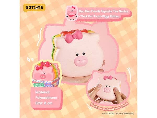 Dou Dou Family Squishy Toy Series -Thick Cut Toast- Piggy Edition