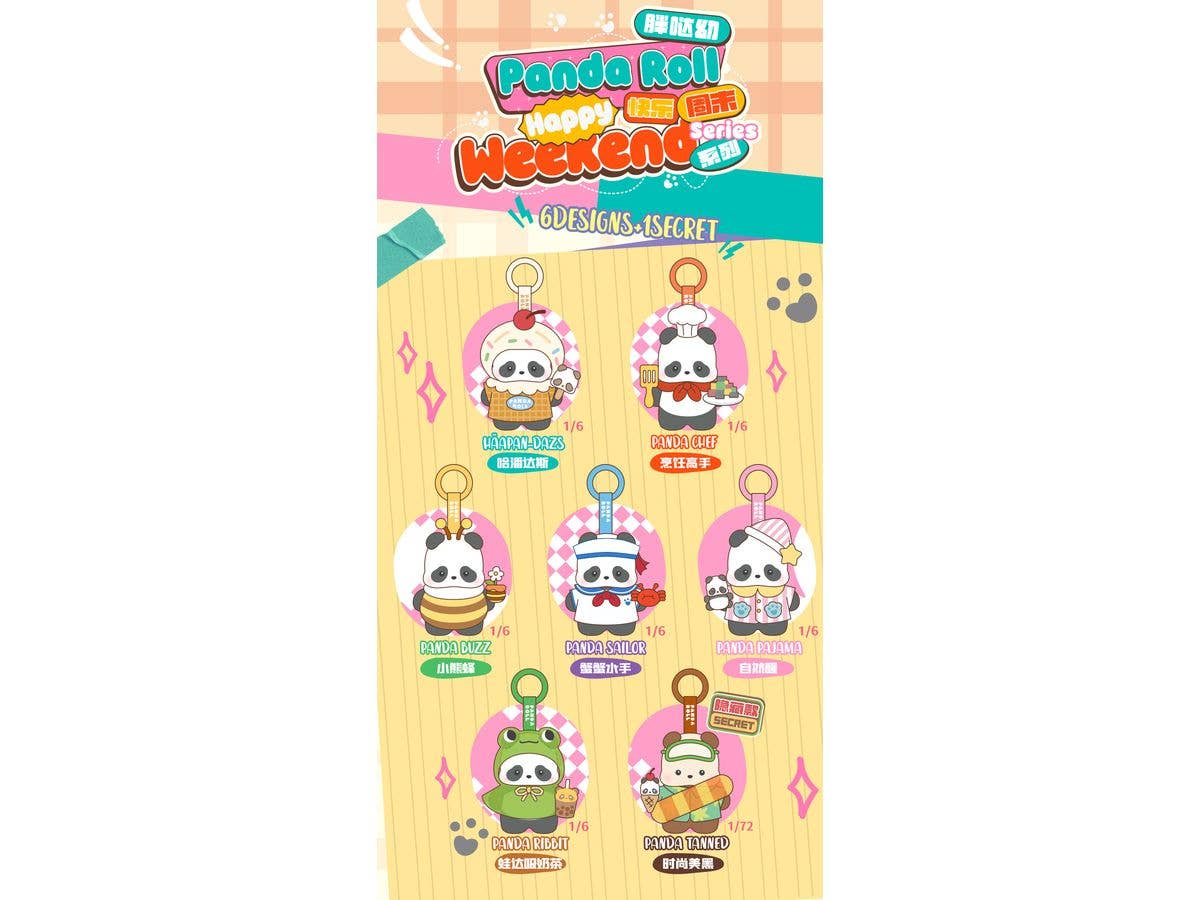 BLINDBOX Panda Roll Happy Weekend Series 1Box 6pcs