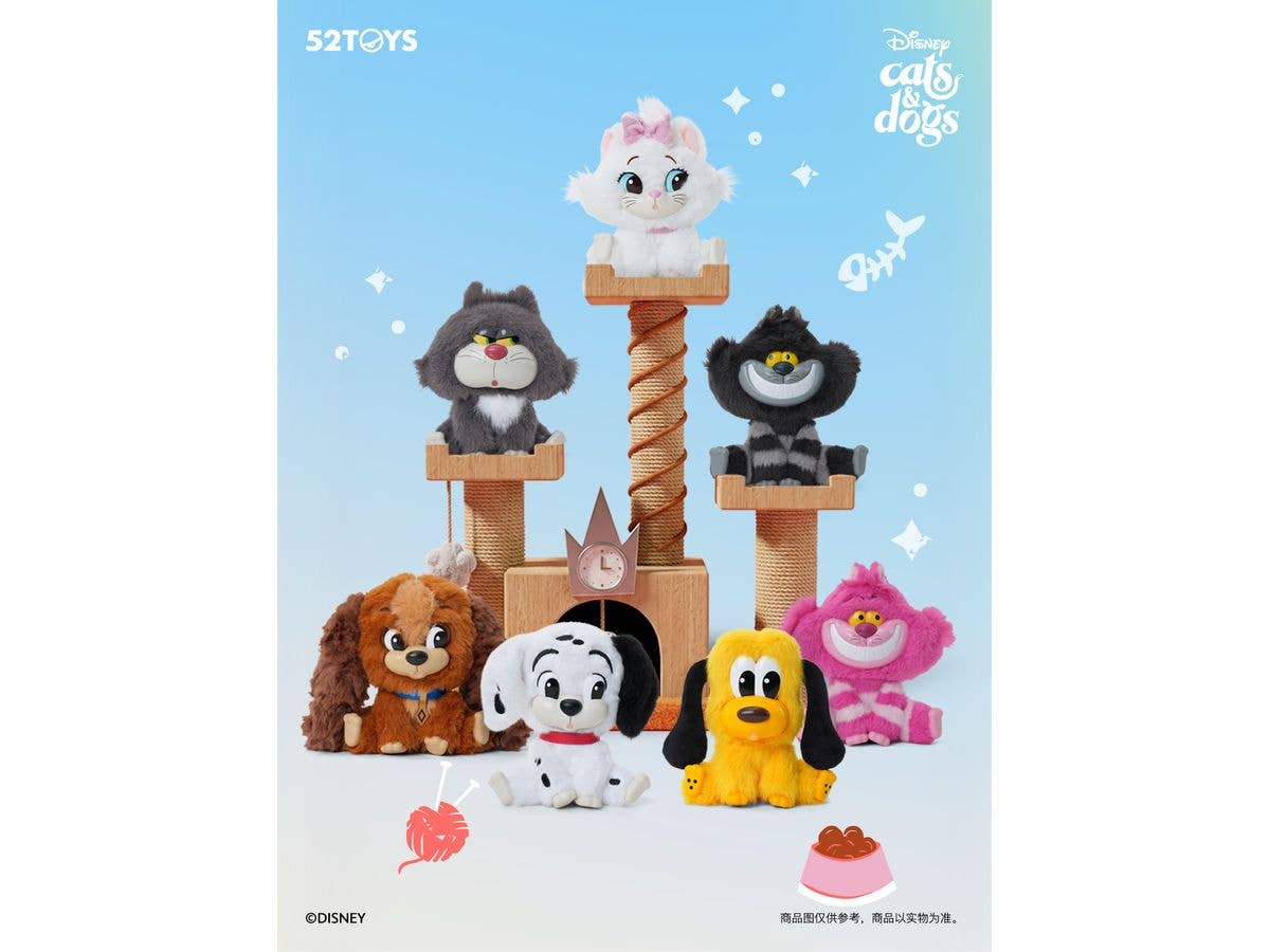 Blindbox Disney Cats & Dogs Buddies Series Plush Charm: 1Box (6pcs)
