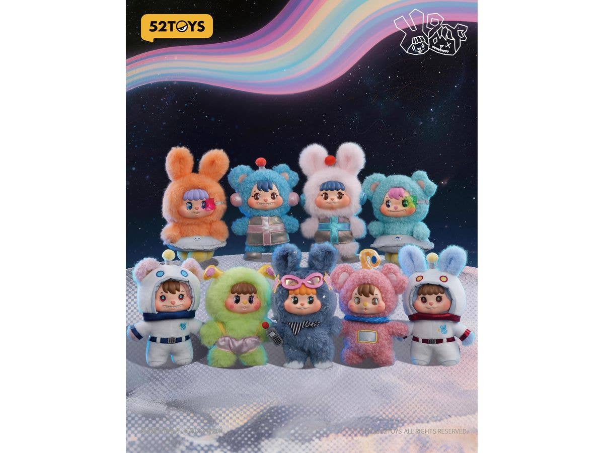 BLINDBOX LITTLE BUNS 20th-Century Space Fantasy Series Plush Keychains 1Box 8pcs