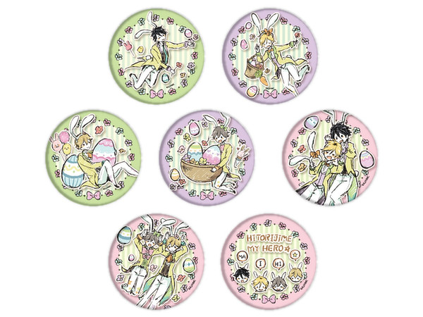 Hitorijime My Hero: Can Badge 02 Easter Design (GraffArt): 1Box (7pcs)