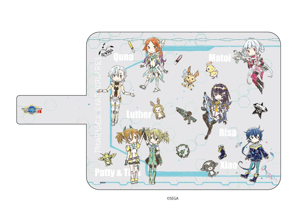 Phantasy Star Online 2: Notebook Type Multi Case 04 Sprinkle Pattern Initial Ver. (GraffArt)