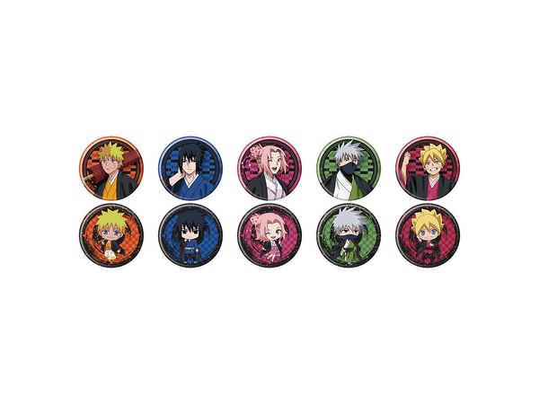 Can Badge Naruto & Boruto 01 Pierrot 45th Anniversary Ver Original & Original Illustration 1Box 10pcs
