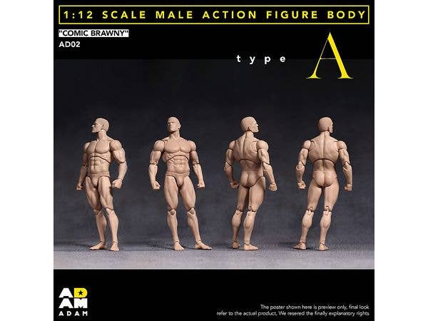 [AD-02A] Comic Brownie Male Body A / Pale Skin