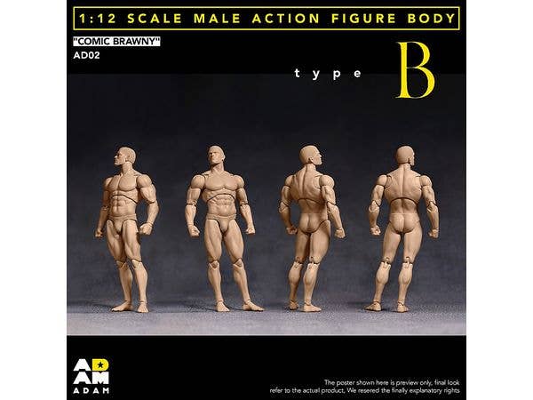 [AD-02B] Comic Brownie Male Body B/ Asian Yellow Skin