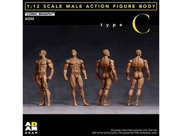 [AD-02C] Comic Brownie Male Body C / Tan Skin