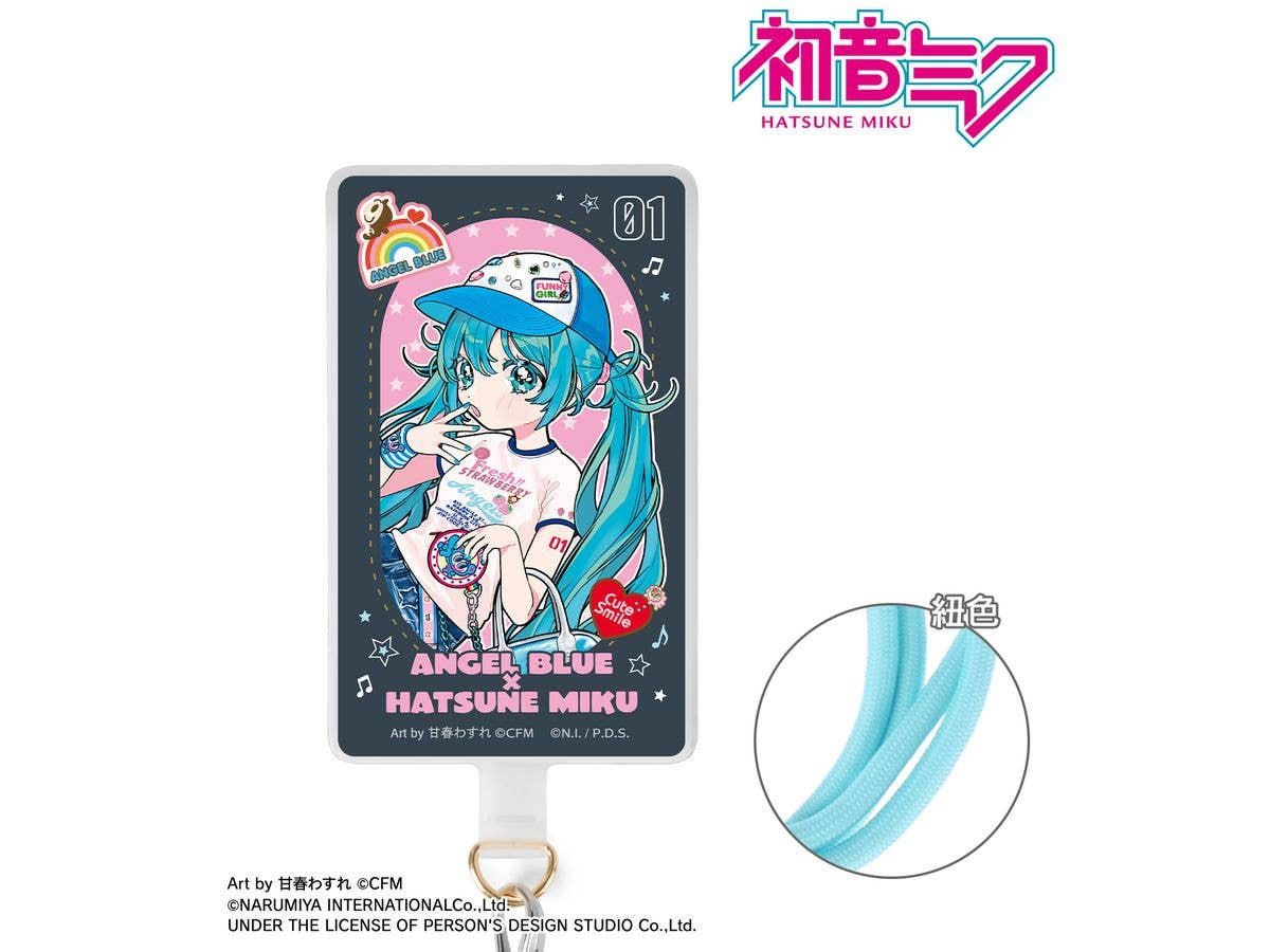 Hatsune Miku: Angel Blue Collaboration Original Hatsune Miku Art By Amaharu Wasure Phone Tab Ver.A