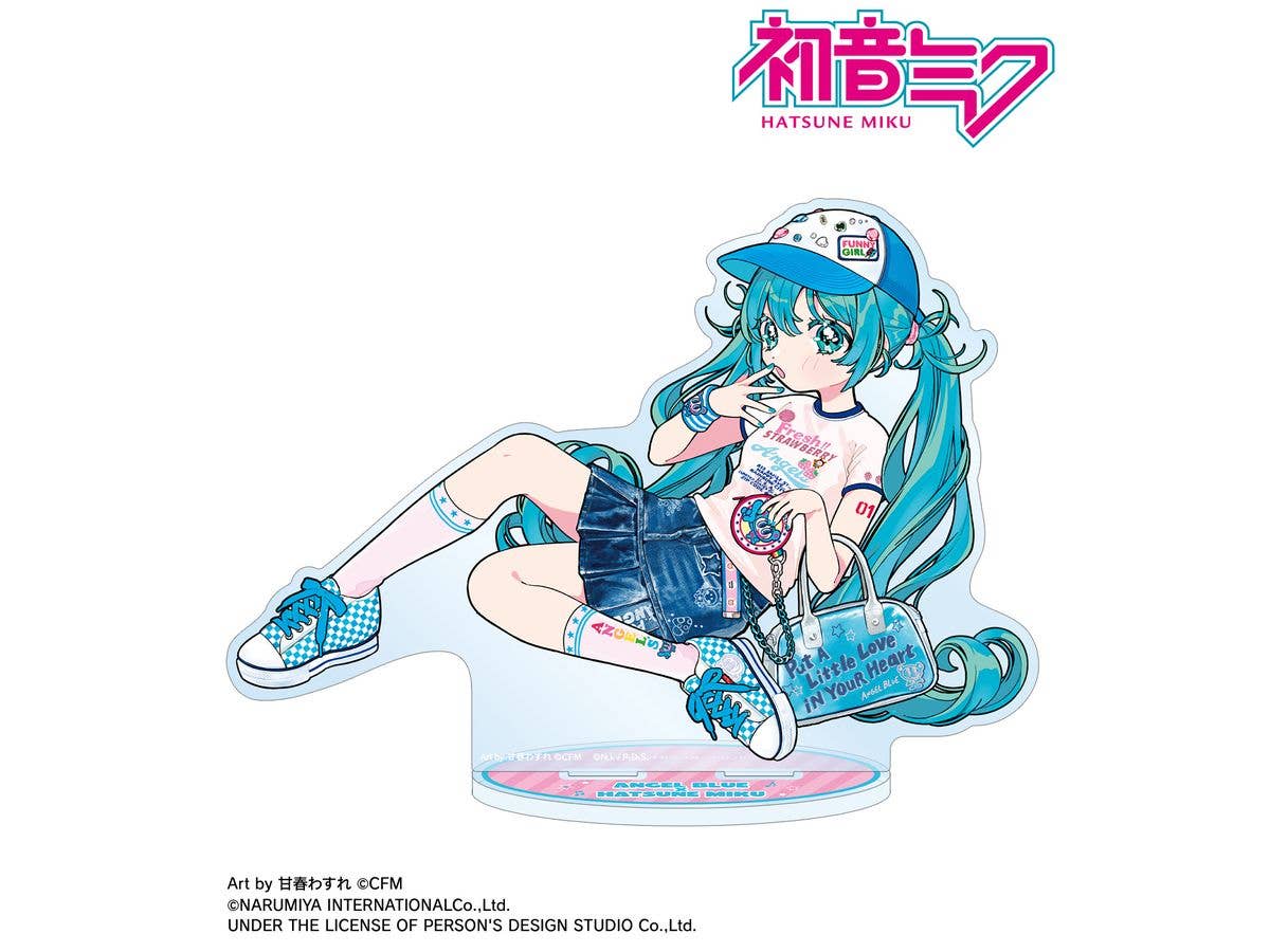 Hatsune Miku: Angel Blue Collaboration Original Hatsune Miku Art By Amaharu Wasure Big Acrylic Stand Ver.A