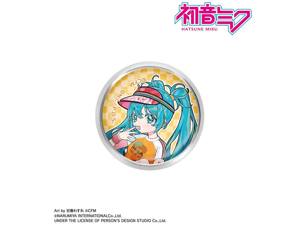 Hatsune Miku: Angel Blue Collaboration Original Hatsune Miku Art By Amaharu Wasure Glass Magnet Pin Badge Ver.B