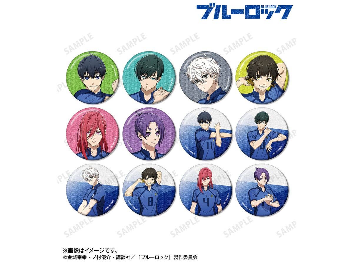 Tv Anime BLUE LOCK: Newly Drawn Pre-Match Preparation Ver. Trading Glitter Can Badges 1 Box 12Pcs