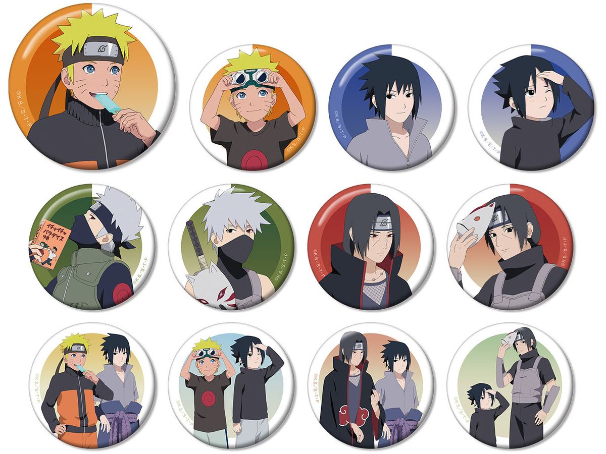Naruto Shippuden: Newly Drawn Illustration Past and Present ver. Trading Can Badge: 1Box (12pcs)