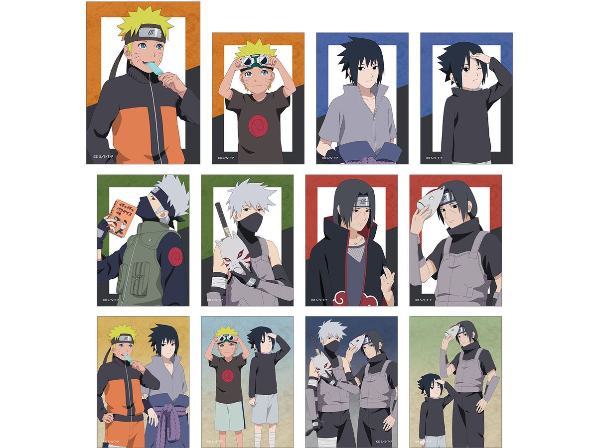 Naruto Shippuden: Newly Drawn Illustration Past and Present ver. Trading Bromide: 1Box (12pcs)