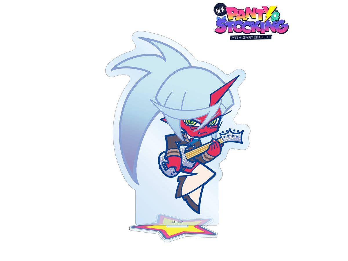 New Panty & Stocking With Garterbelt: F Kaori Illustration Knee Socks Rock Ver. Big Acrylic Stand