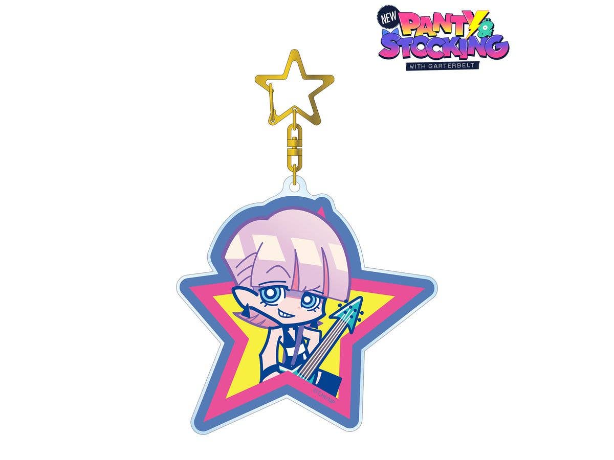 New Panty & Stocking With Garterbelt: F Kaori Illustration Polyurethane Rock Ver. Big Acrylic Keychain